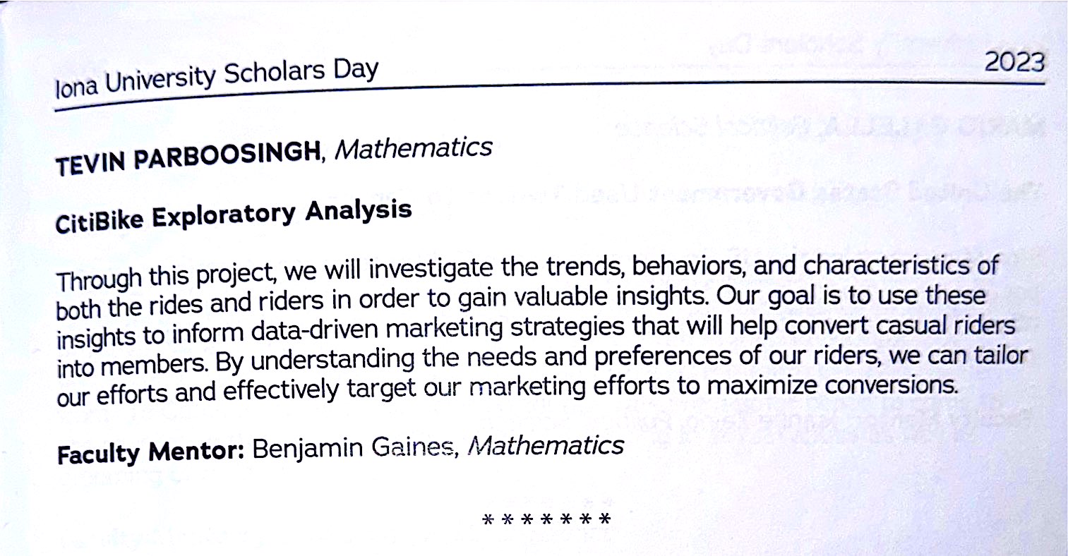 Scholar's Day Project